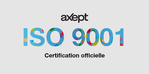 Certification ISO 9001 pour l'entreprise aXept